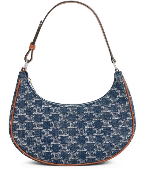 Women's Ava bag in denim with Triomphe all